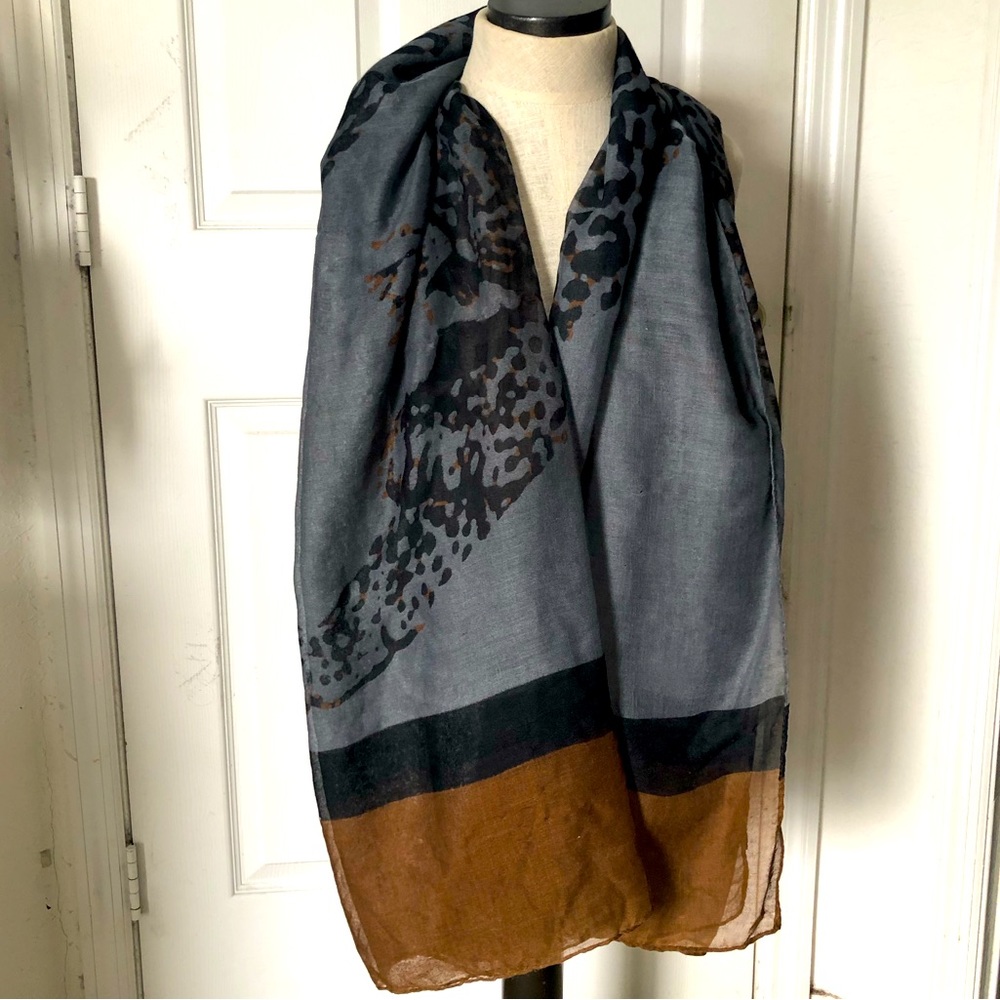Extra Large Leopard Printed Scarf - image 1